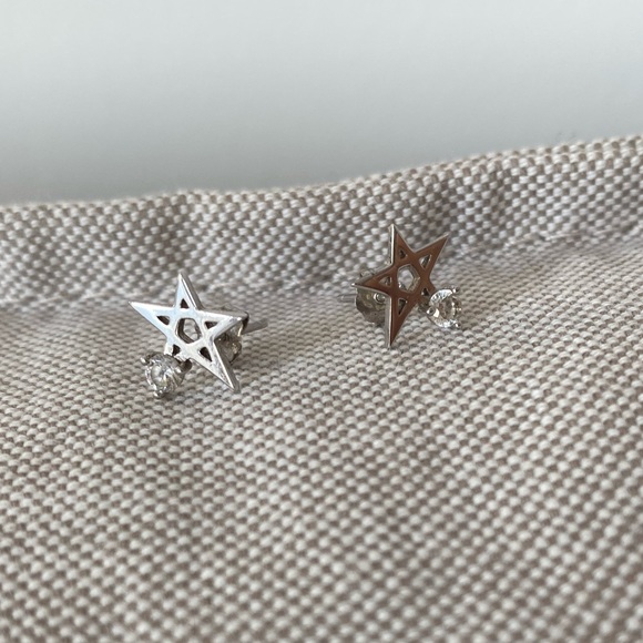 Sterling silver earrings, a set of 4 - Picture 3 of 5